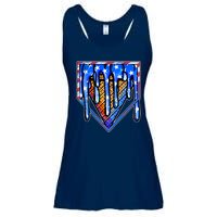 Patriotic Flag Melting Ice Cream Cone Ladies Essential Flowy Tank