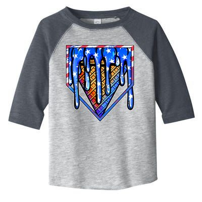 Patriotic Flag Melting Ice Cream Cone Toddler Fine Jersey T-Shirt