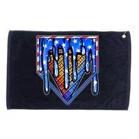 Patriotic Flag Melting Ice Cream Cone Grommeted Golf Towel