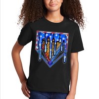 Patriotic Flag Melting Ice Cream Cone Kids T-Shirt