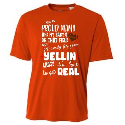 Proud Football Mama Cooling Performance Crew T-Shirt