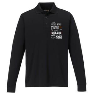 Proud Football Mama Performance Long Sleeve Polo