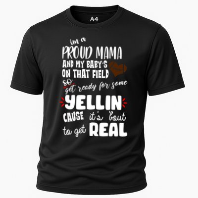 Proud Football Mama Cooling Performance Crew T-Shirt