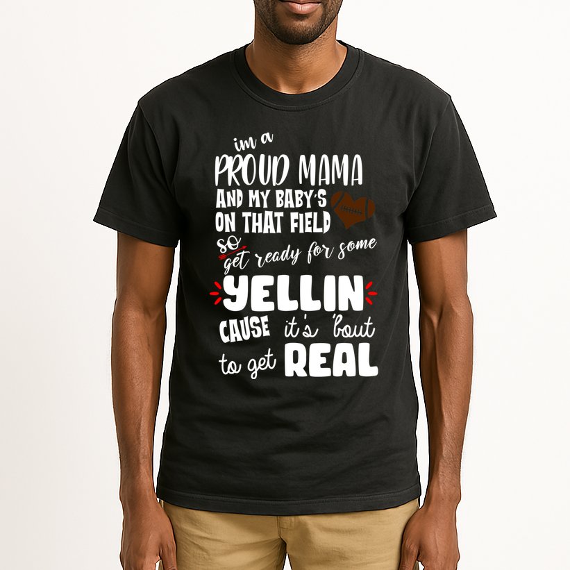 Proud Football Mama Tall T-Shirt