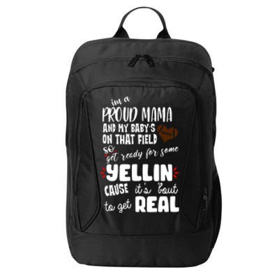 Proud Football Mama City Backpack