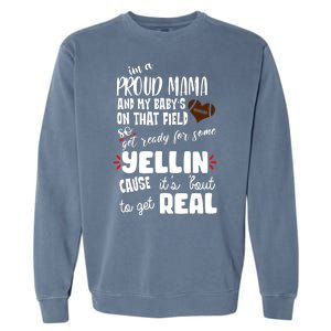 Proud Football Mama Garment-Dyed Sweatshirt