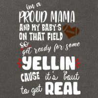 Proud Football Mama Cotton Canvas Backpack