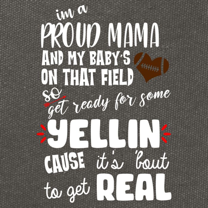 Proud Football Mama Cotton Canvas Backpack