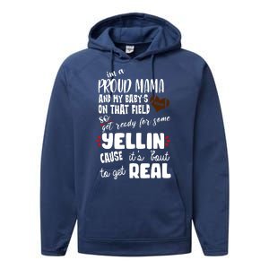 Proud Football Mama Performance Fleece Hoodie