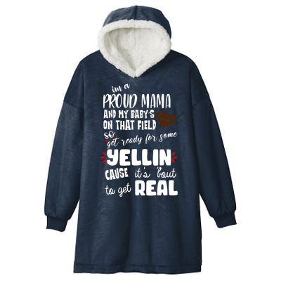 Proud Football Mama Hooded Wearable Blanket