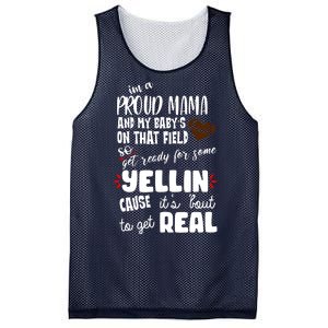 Proud Football Mama Mesh Reversible Basketball Jersey Tank