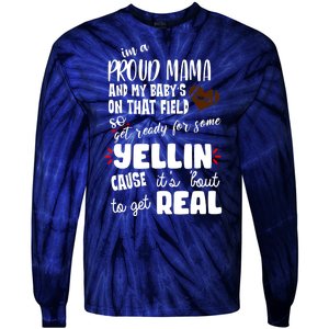 Proud Football Mama Tie-Dye Long Sleeve Shirt