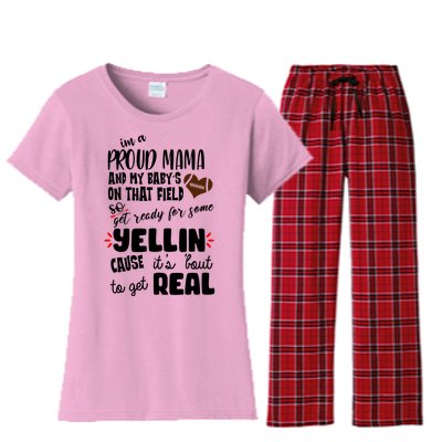 Proud Football Mama Women's Flannel Pajama Set