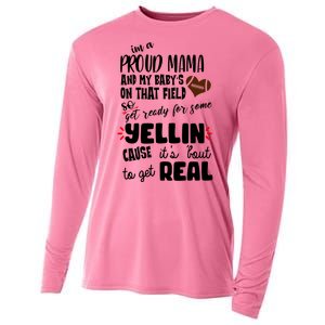 Proud Football Mama Cooling Performance Long Sleeve Crew