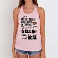 Proud Football Mama Women's Knotted Racerback Tank