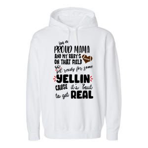 Proud Football Mama Garment-Dyed Fleece Hoodie