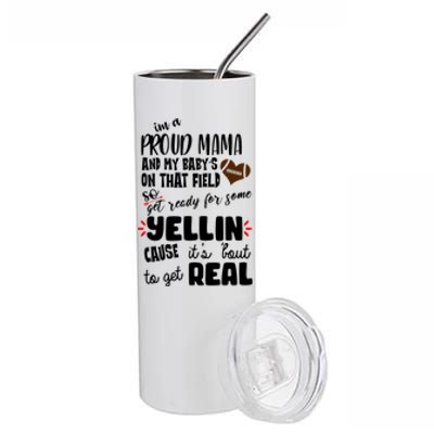 Proud Football Mama Stainless Steel Tumbler