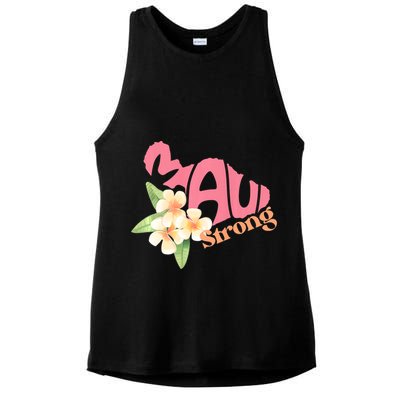 Pray For Maui Hawaii Strong Maui Relief Tee Hawaii Fire Victims Ladies PosiCharge Tri-Blend Wicking Tank
