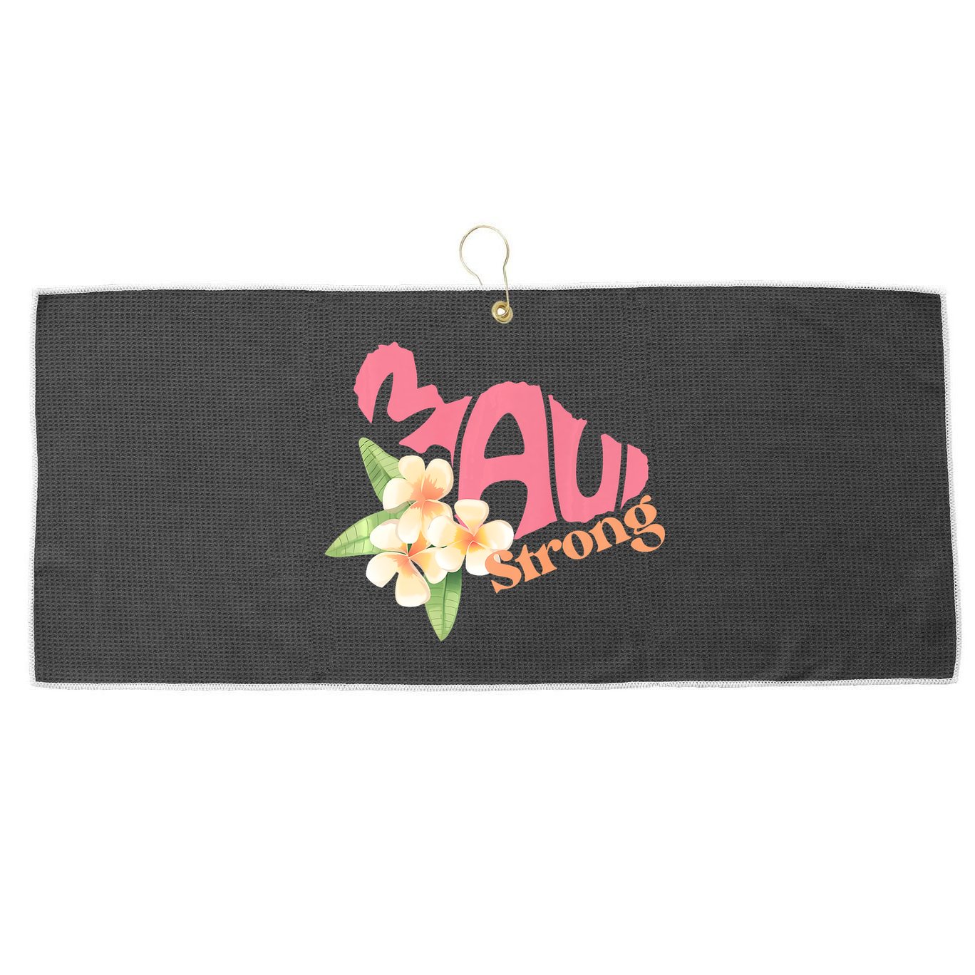 Pray For Maui Hawaii Strong Maui Relief Tee Hawaii Fire Victims Large Microfiber Waffle Golf Towel