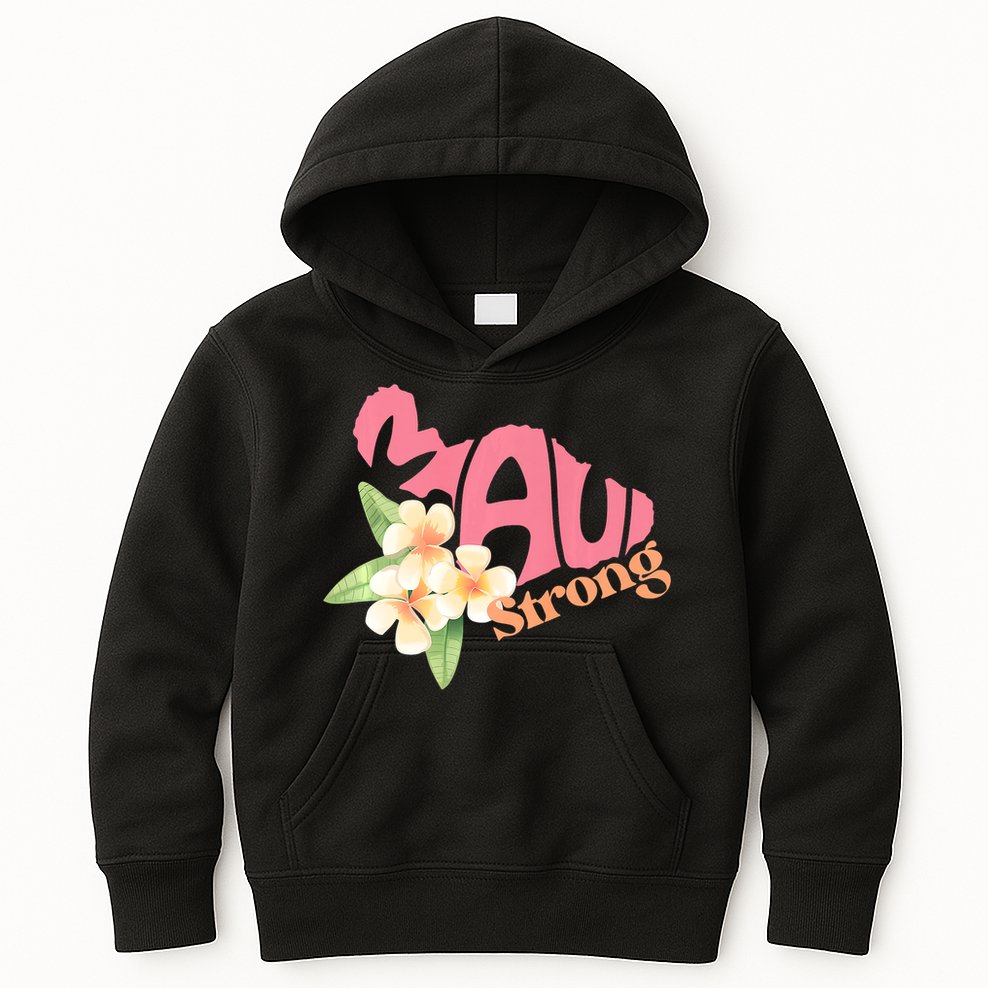 Pray For Maui Hawaii Strong Maui Relief Tee Hawaii Fire Victims Kids Hoodie