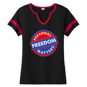 Personal Freedom Matters Emblem Ladies Halftime Notch Neck Tee