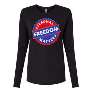 Personal Freedom Matters Emblem Womens Cotton Relaxed Long Sleeve T-Shirt