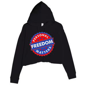 Personal Freedom Matters Emblem Crop Fleece Hoodie