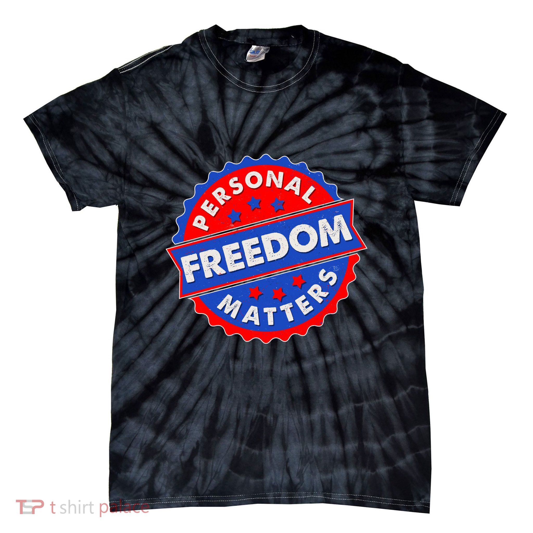 Personal Freedom Matters Emblem Tie-Dye T-Shirt