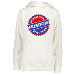 Personal Freedom Matters Emblem Womens Funnel Neck Pullover Hood