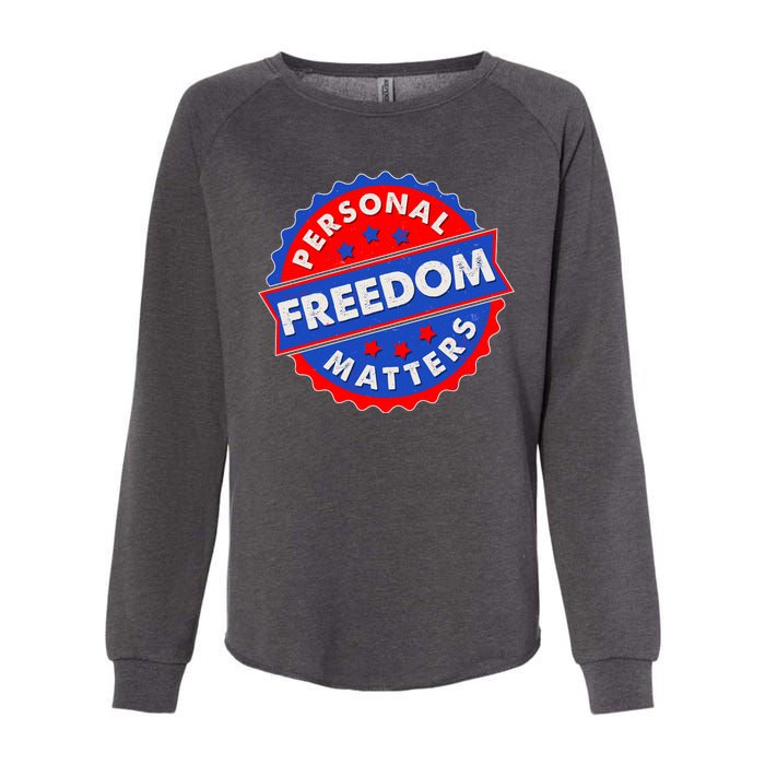 Personal Freedom Matters Emblem Womens California Wash Sweatshirt