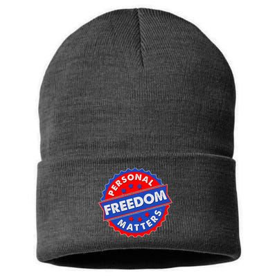 Personal Freedom Matters Emblem Sustainable Knit Beanie