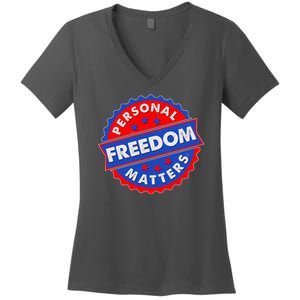 Personal Freedom Matters Emblem Women's V-Neck T-Shirt