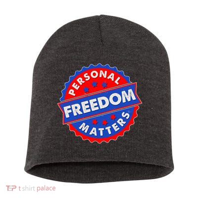 Personal Freedom Matters Emblem Short Acrylic Beanie