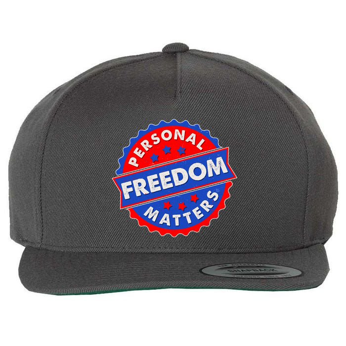 Personal Freedom Matters Emblem Wool Snapback Cap