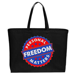 Personal Freedom Matters Emblem Cotton Canvas Jumbo Tote