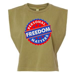 Personal Freedom Matters Emblem Garment-Dyed Women's Muscle Tee