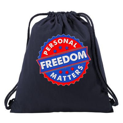 Personal Freedom Matters Emblem Drawstring Bag