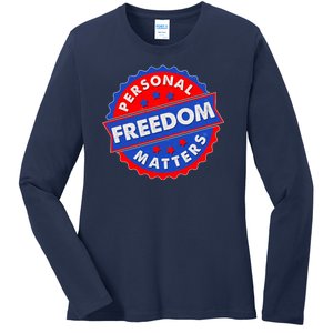 Personal Freedom Matters Emblem Ladies Long Sleeve Shirt