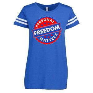 Personal Freedom Matters Emblem Enza Ladies Jersey Football T-Shirt