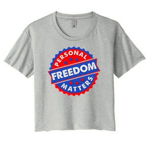 Personal Freedom Matters Emblem Women's Crop Top Tee