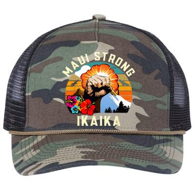 Pray For Maui Hawaii Strong Tee Apparel Matching Family Retro Rope Trucker Hat Cap