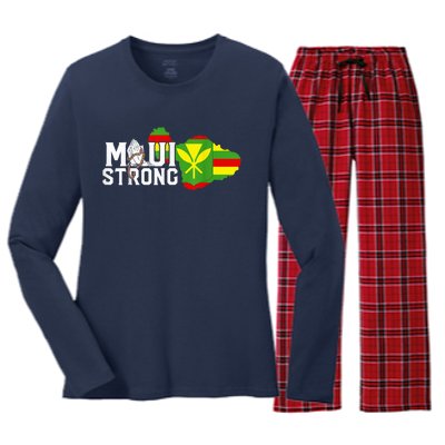 Pray for Maui Hawaii Strong Women's Long Sleeve Flannel Pajama Set 