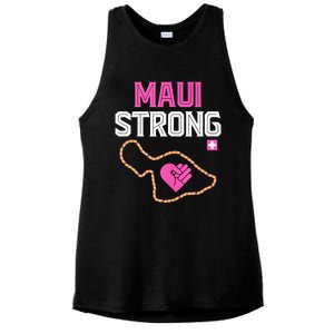 Pray For Maui Hawaii Strong Ladies PosiCharge Tri-Blend Wicking Tank