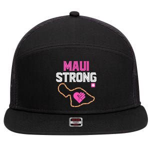 Pray For Maui Hawaii Strong 7 Panel Mesh Trucker Snapback Hat