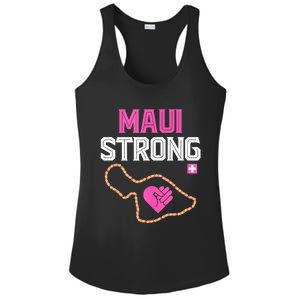 Pray For Maui Hawaii Strong Ladies PosiCharge Competitor Racerback Tank