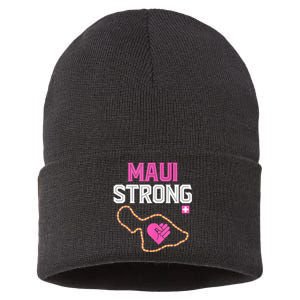 Pray For Maui Hawaii Strong Sustainable Knit Beanie