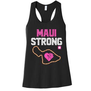 Pray For Maui Hawaii Strong Women's Racerback Tank