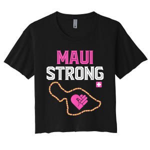 Pray For Maui Hawaii Strong Women's Crop Top Tee