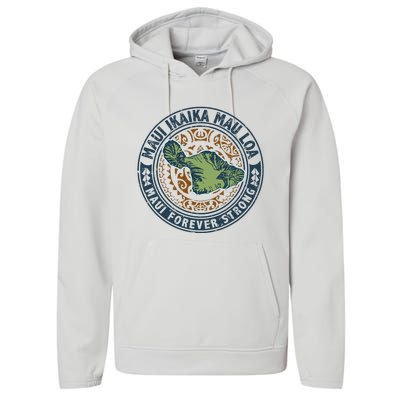 Pray For Maui Hawaii Strong Performance Fleece Hoodie