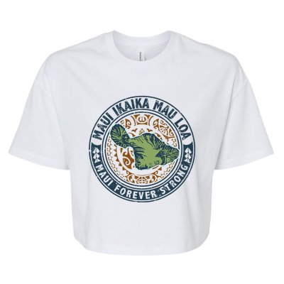 Pray For Maui Hawaii Strong Bella+Canvas Jersey Crop Tee